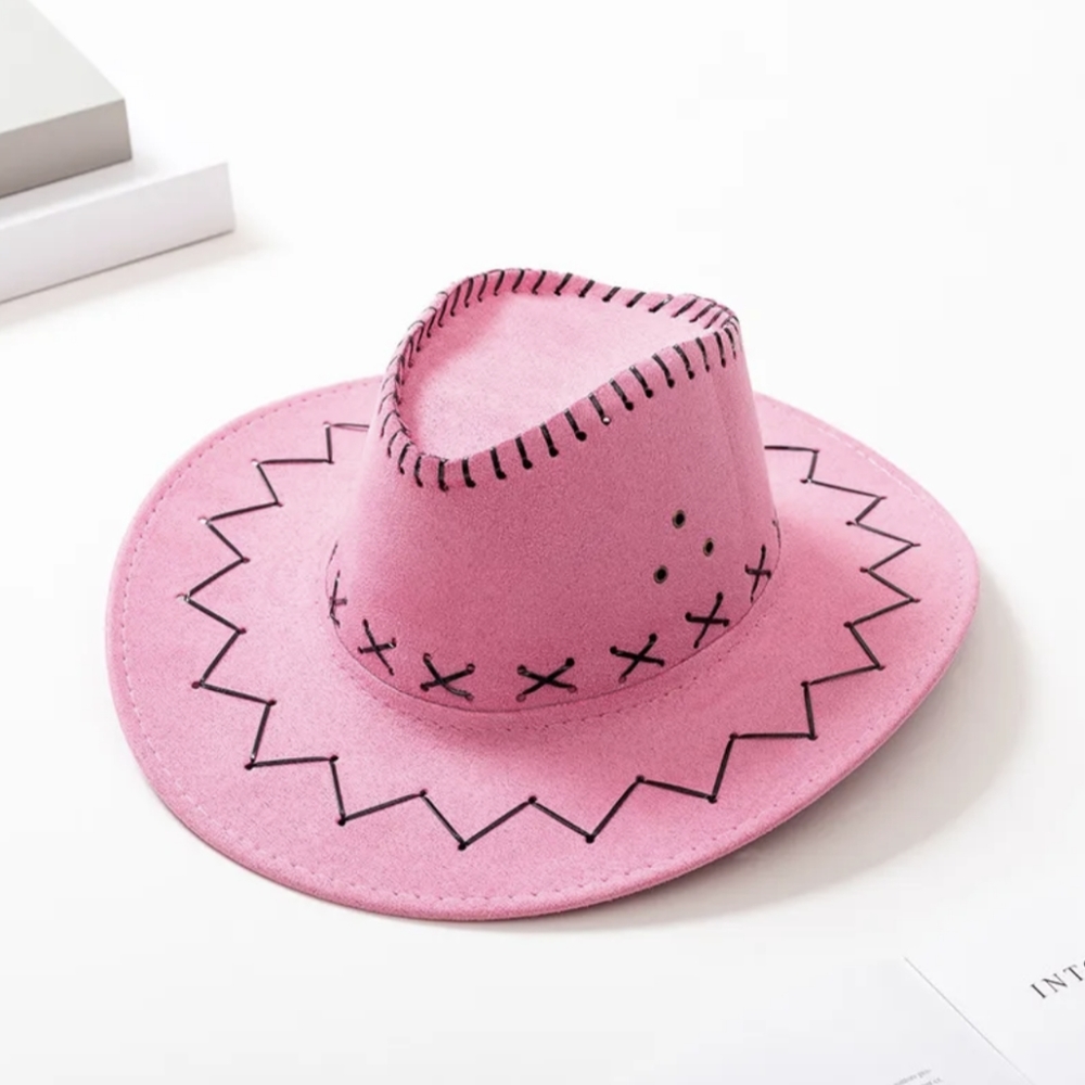 NWT Pink Cowgirl Hat Preppy Cowboy Hats As ​Halloween Cow Party Costume farm